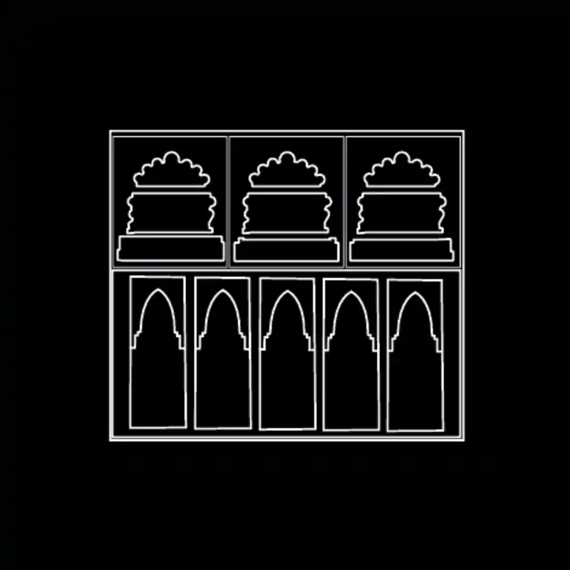 Back bar Amazigh — dessin technique