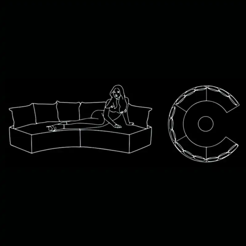 Banquette Mirano Royale — dessin technique
