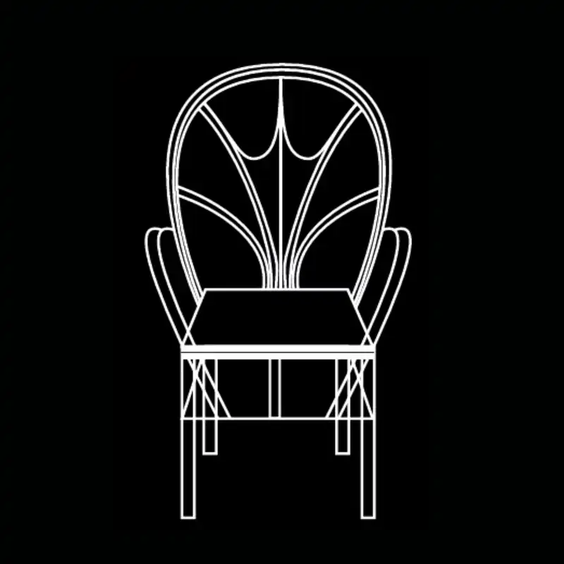 Chaise Emmanuelle petit modèle — dessin technique