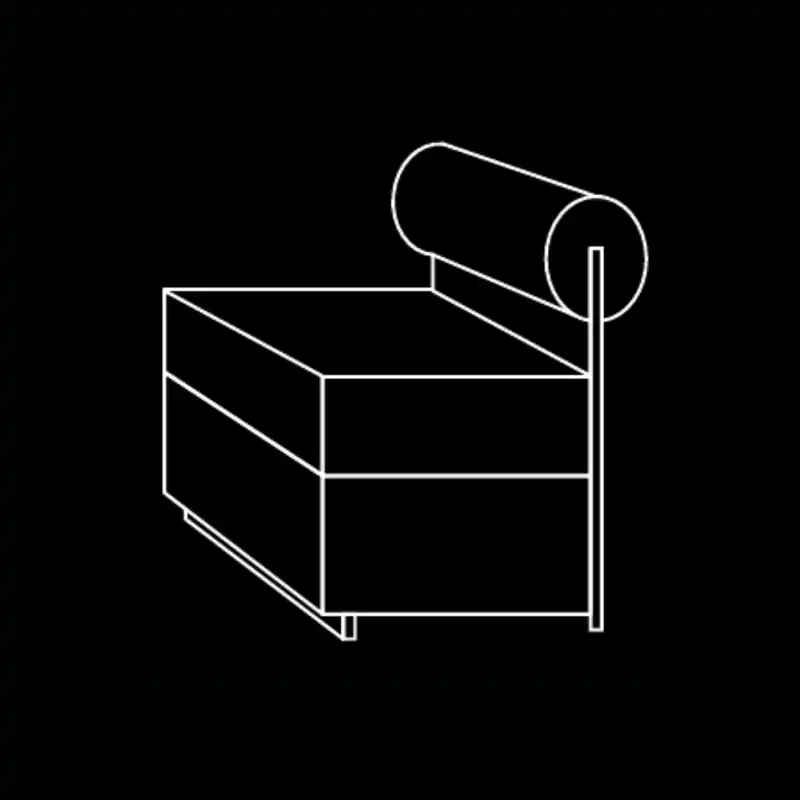 Fauteuil silhouette — dessin technique