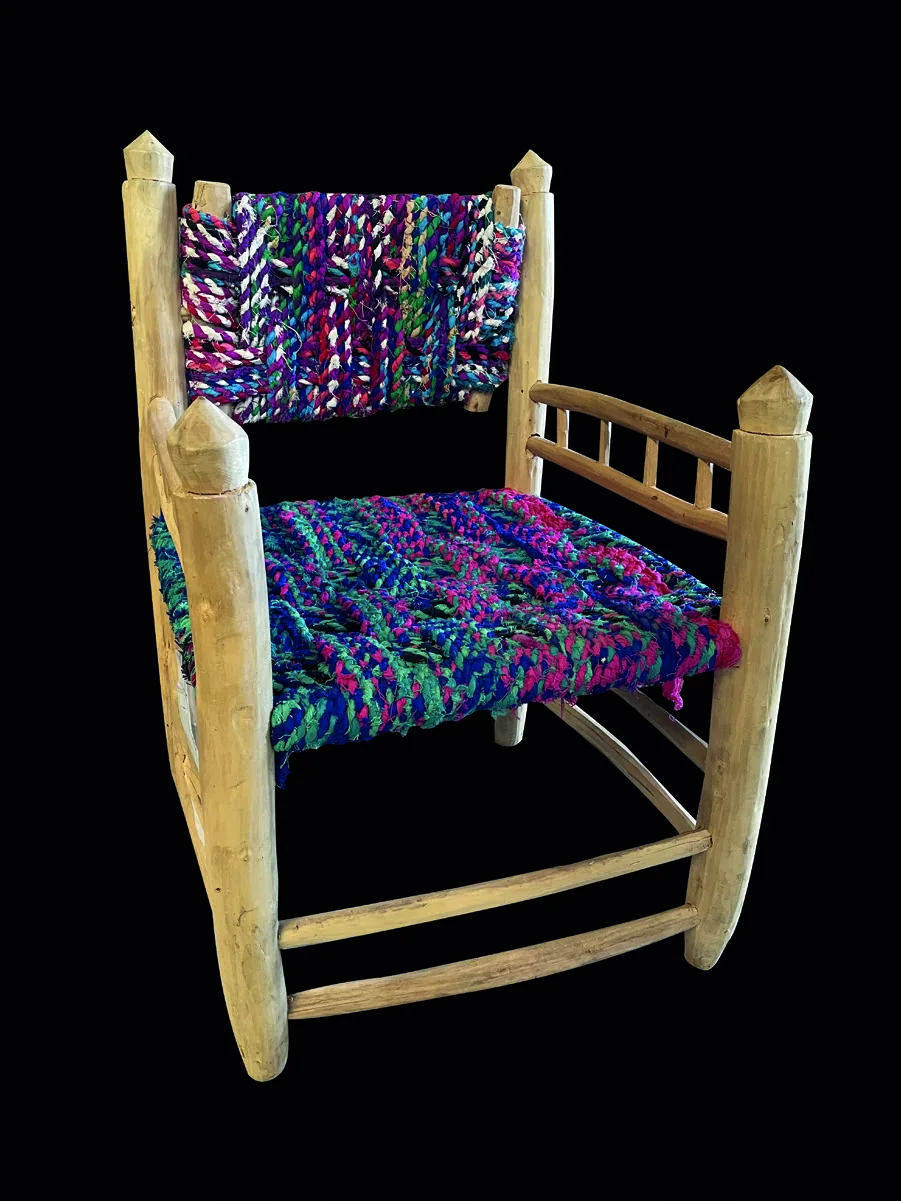 Fauteuil berbère coloré