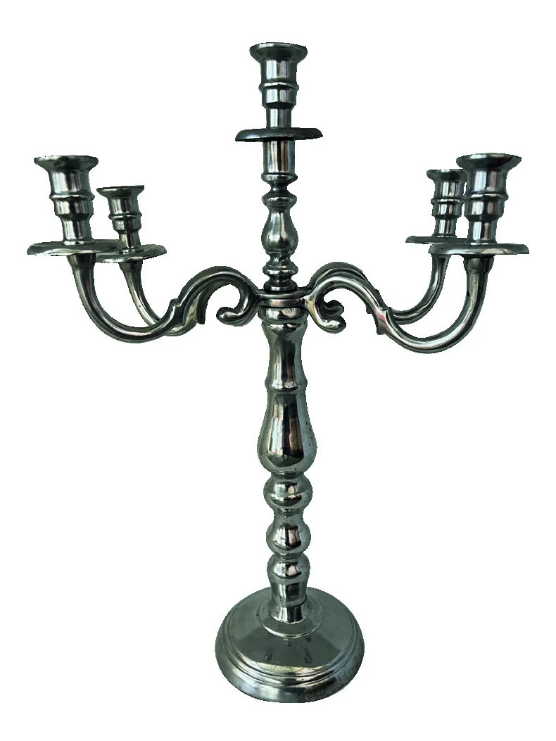 Chandelier 5 branches argent