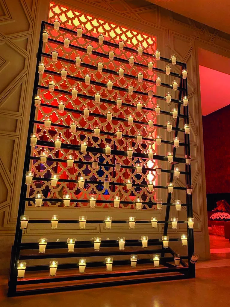 Mur de bougies