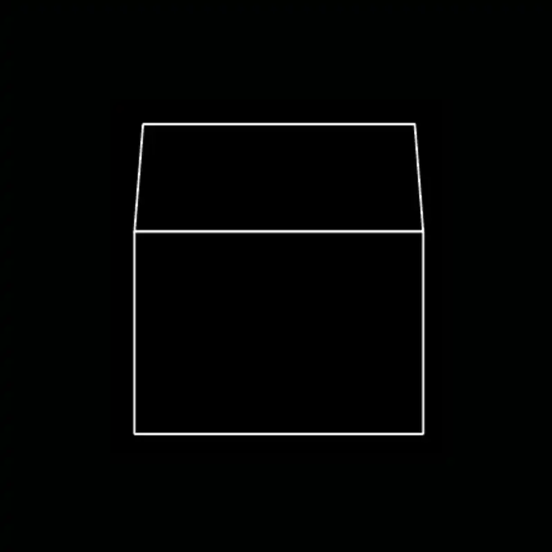 Pouf carré cuir — dessin technique