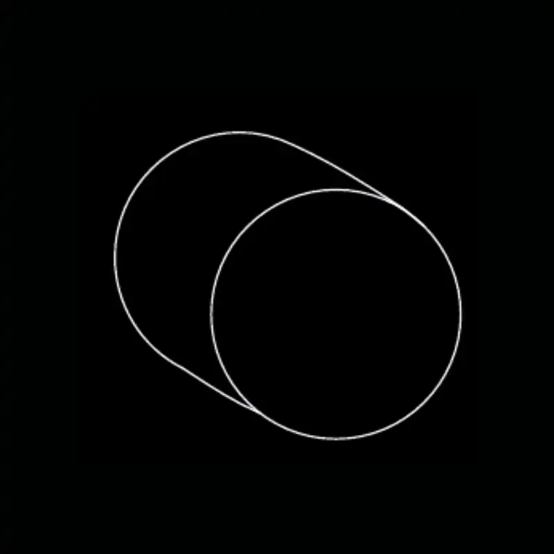 Rond de serviette doré — dessin technique