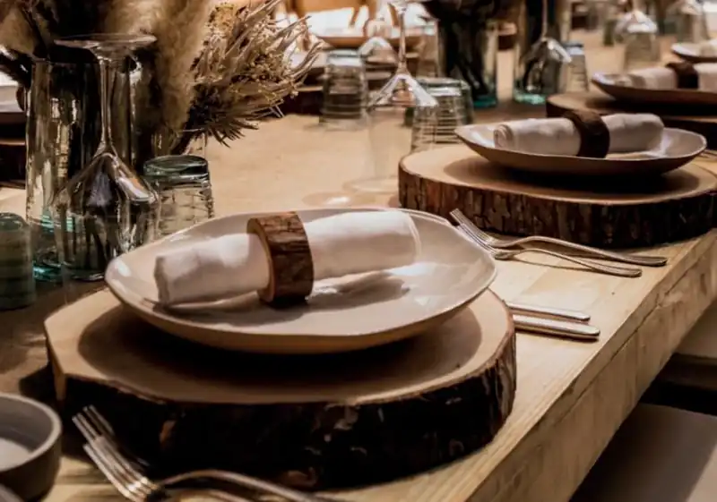 Sous-assiette en rondin — photo