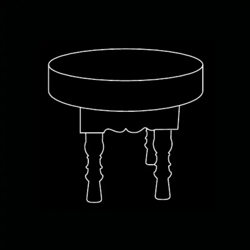 Table cendrier marocaine — dessin technique