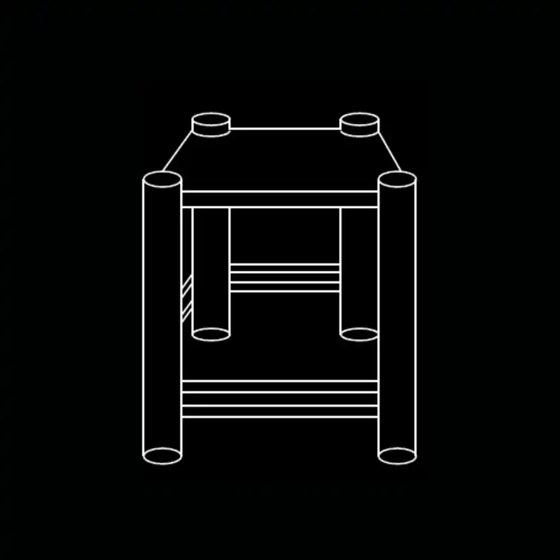 Tabouret berbère — dessin technique
