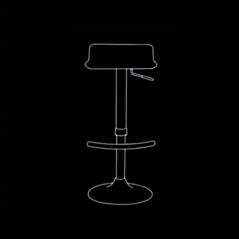 Tabouret classique — dessin technique