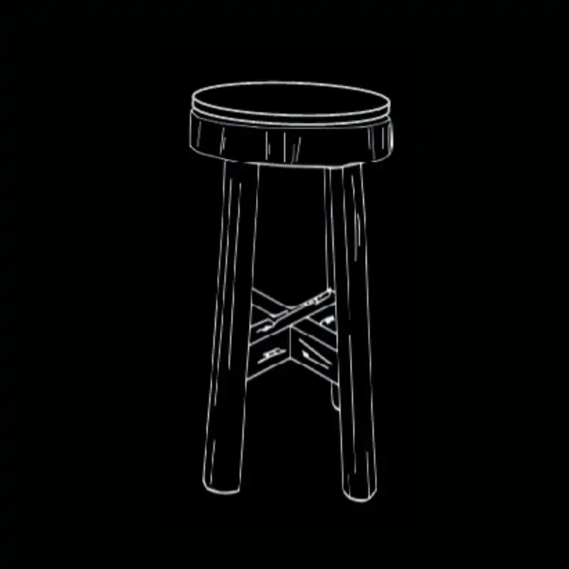 Tabouret Inwood — dessin technique