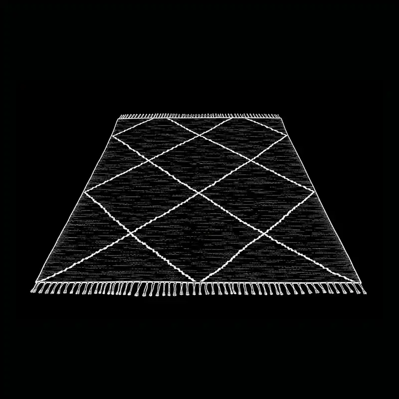 Tapis Beni Ouarain — dessin technique