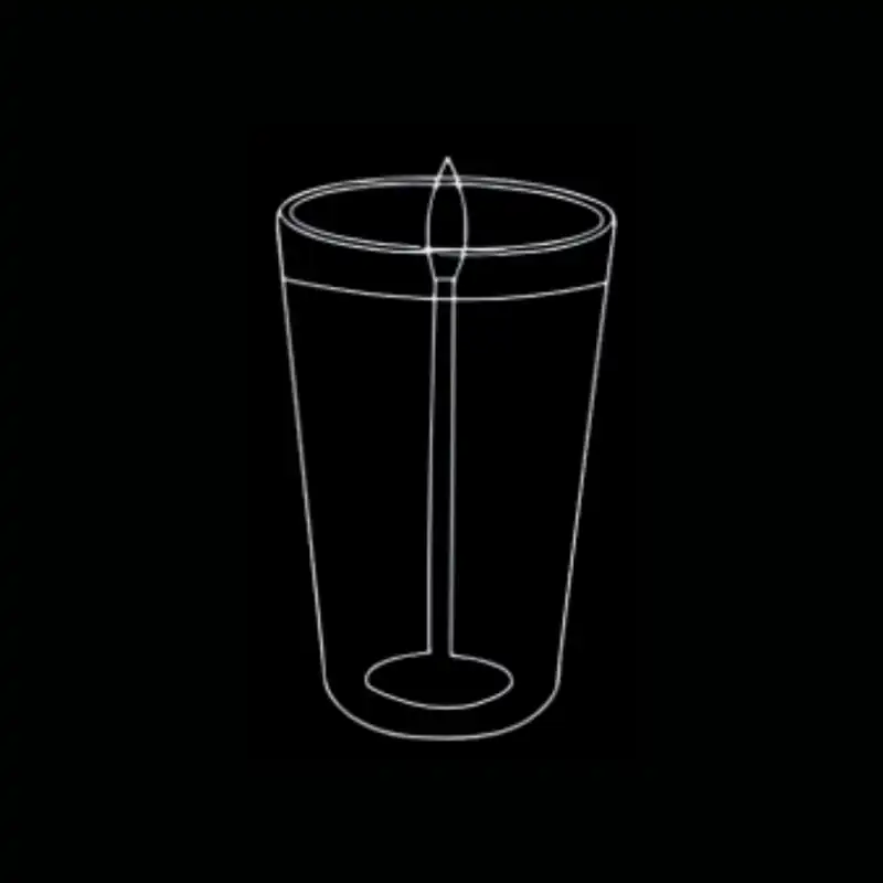 Verrine cire blanche — dessin technique